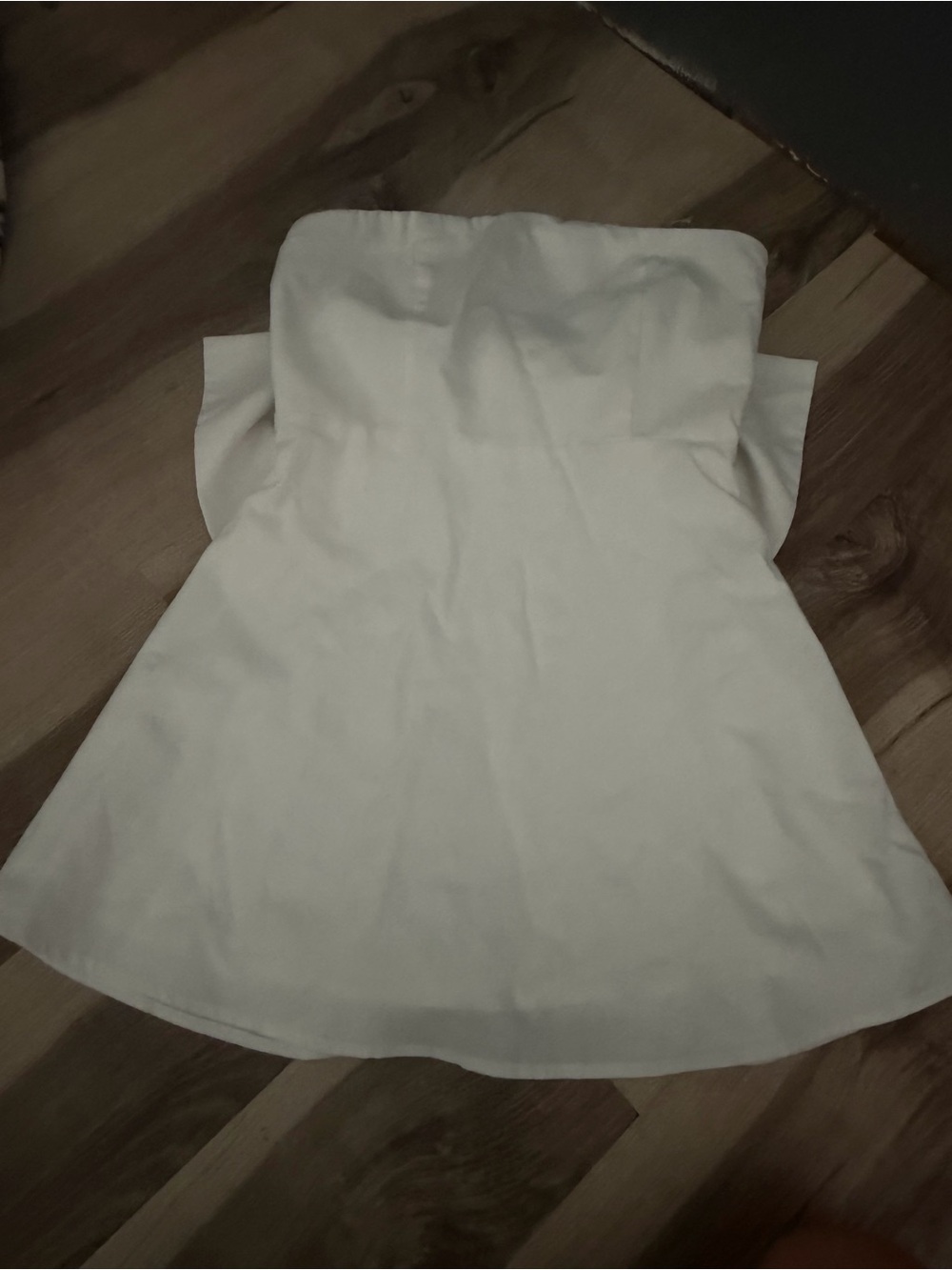 Altar'd State Strapless Cream Mini Dress